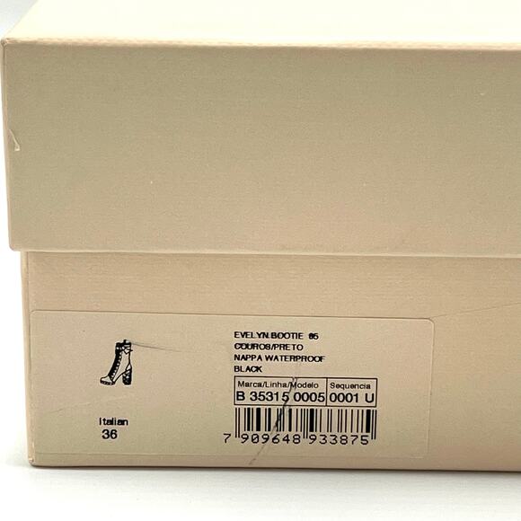 Like New Alexandre Birman Black Evelyn Boot Lace-up High Heel Waterproof Size 36 - Picture 10 of 10